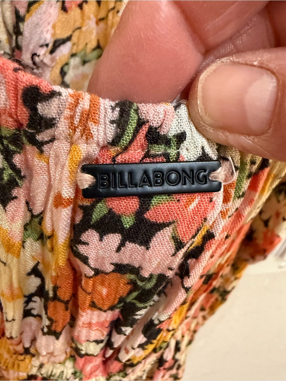 Billabong Floral Puff-Sleeve Midi Dress in Pink, Yellow & Green - Picture 3 of 5